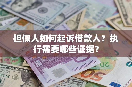 武汉担保人如何起诉借款人？执行需要哪些证据？