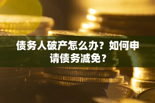 武汉债务人破产怎么办？如何申请债务减免？