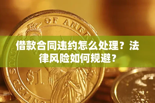 武汉借款合同违约怎么处理？法律风险如何规避？