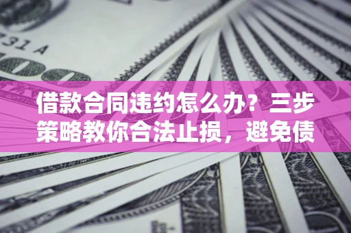 武汉借款合同违约怎么办？三步策略教你合法止损，避免债务危机升级