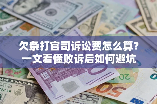 武汉欠条打官司诉讼费怎么算？一文看懂败诉后如何避坑