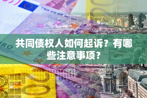 武汉共同债权人如何起诉？有哪些注意事项？
