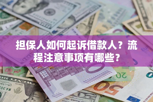 武汉担保人如何起诉借款人？流程注意事项有哪些？